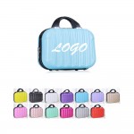 Logo Branded ABS Hard Shell Mini Women Cosmetic Carrying Case With Strap