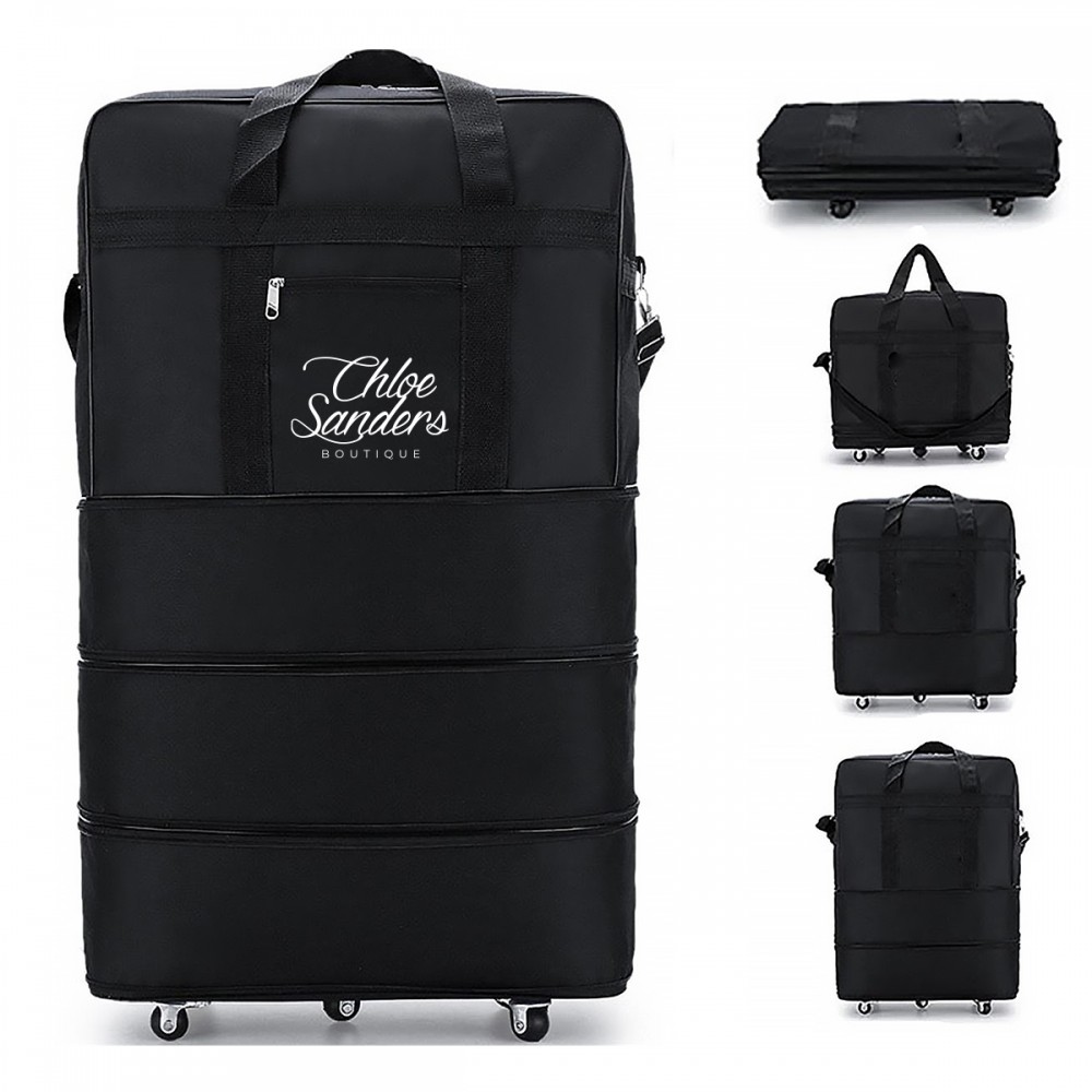 Custom Adjustable Capacity Rolling Duffel Bag