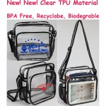 Customized Recyclable And Biodegrable Clear Tpu Zipper Messenger Bag