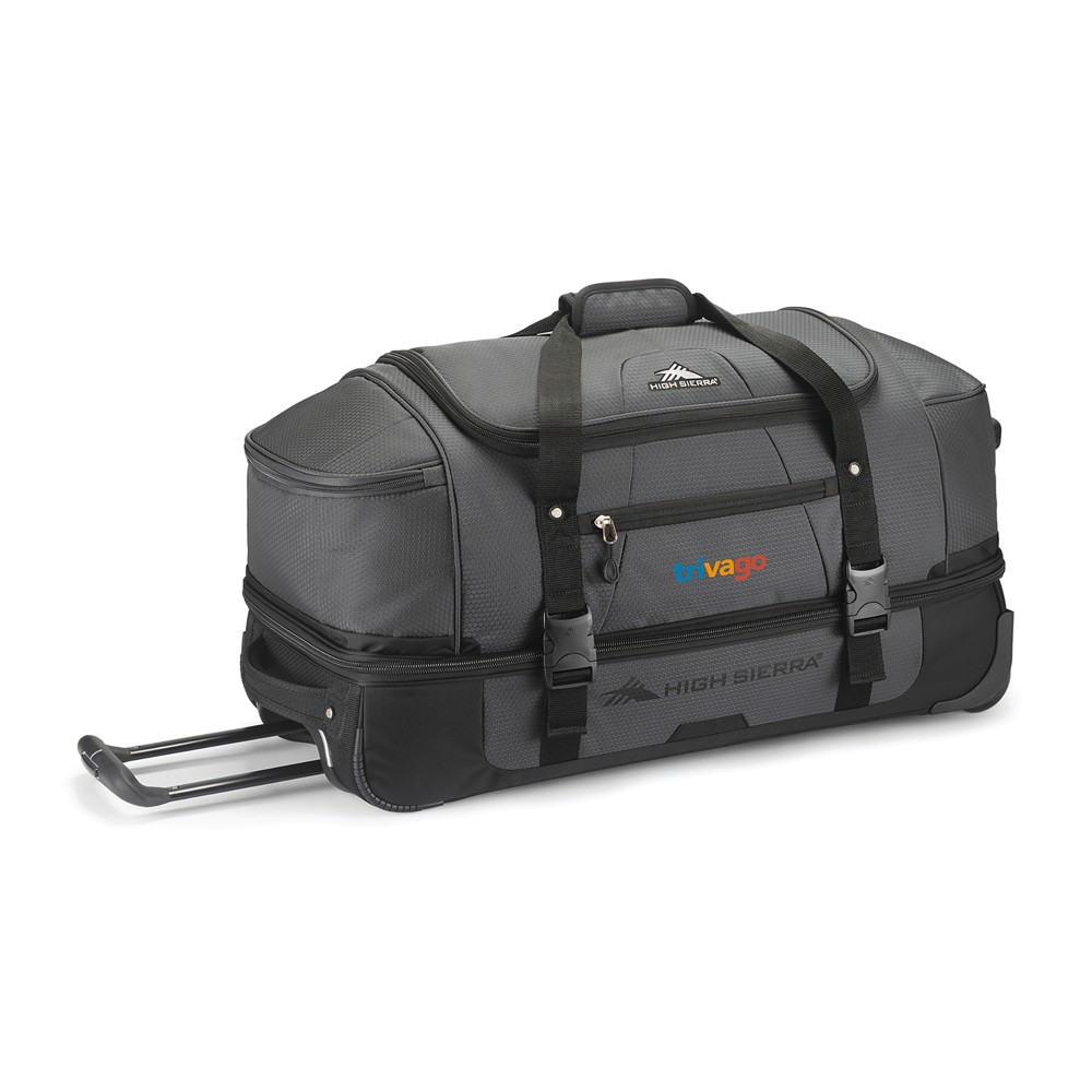 Customized High Sierra Fairlead 28" Drop Bottom Wheeled Duffel - Mercury-Black Customized High Sierra Fairlead 28" Drop Bottom Wheeled Duffel - Mercury-Black