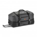 Customized High Sierra Fairlead 28" Drop Bottom Wheeled Duffel - Mercury-Black