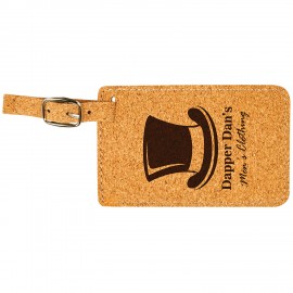 Cork Luggage Tag with Logo  Cork Luggage Tag with Logo