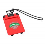 the Essentials Luggage Tag - Red with Logo