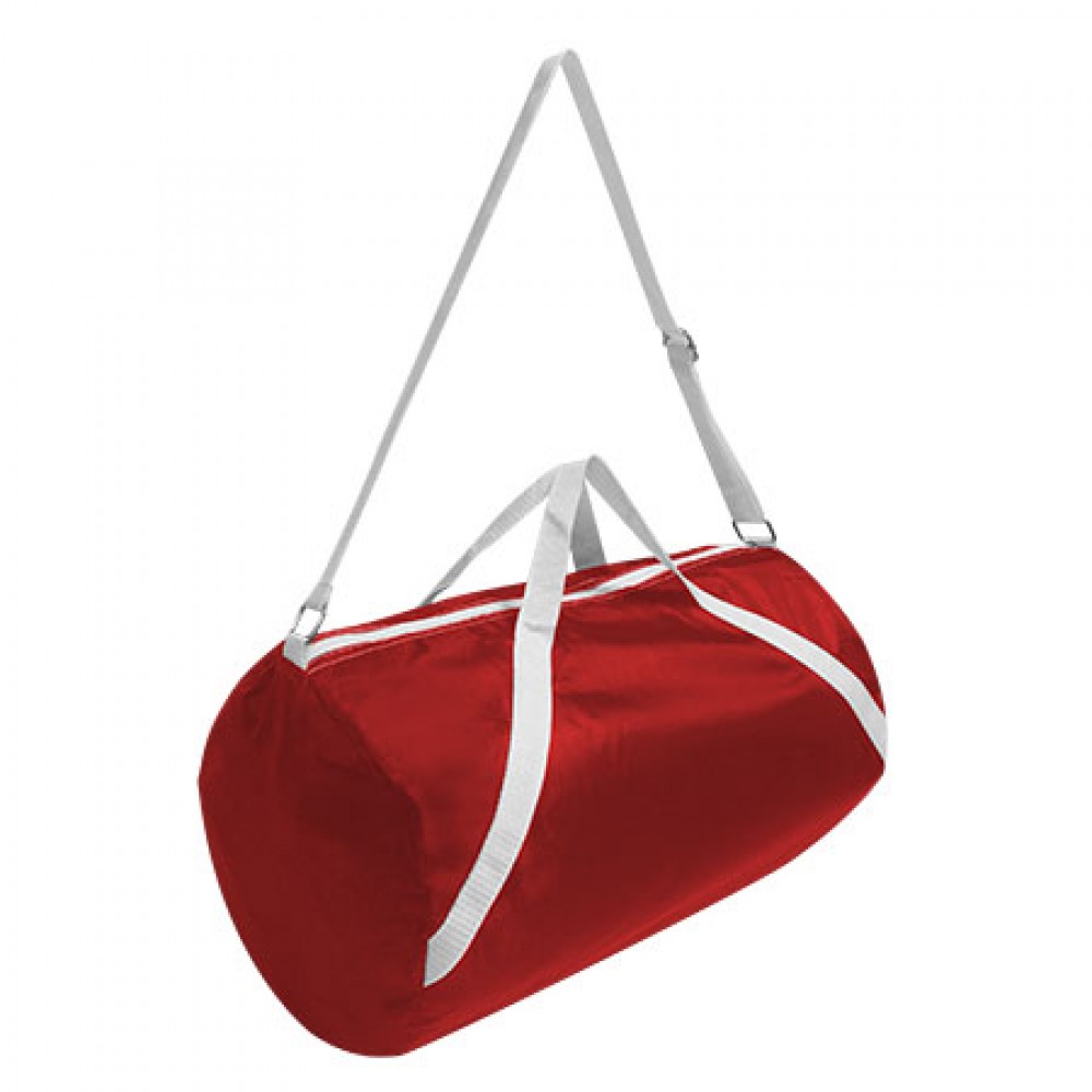 18" Classic White Color Accent Sport Nylon Bag with Logo