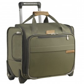 Briggs & Riley Baseline Rolling Cabin Bag (Olive) with Logo