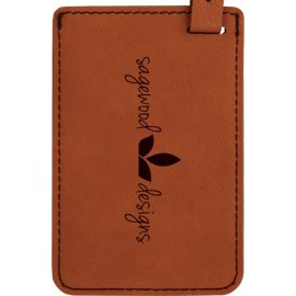 Promotional Luggage ID Tag - Rawhide, Leatherette