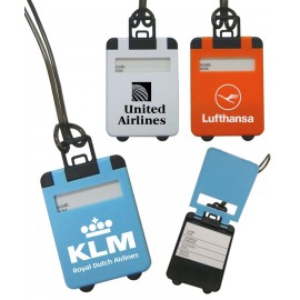 Union Printed - Suitcase Shaped Luggage Tag with Pop Up Cover - 1-Color Print with Logo
