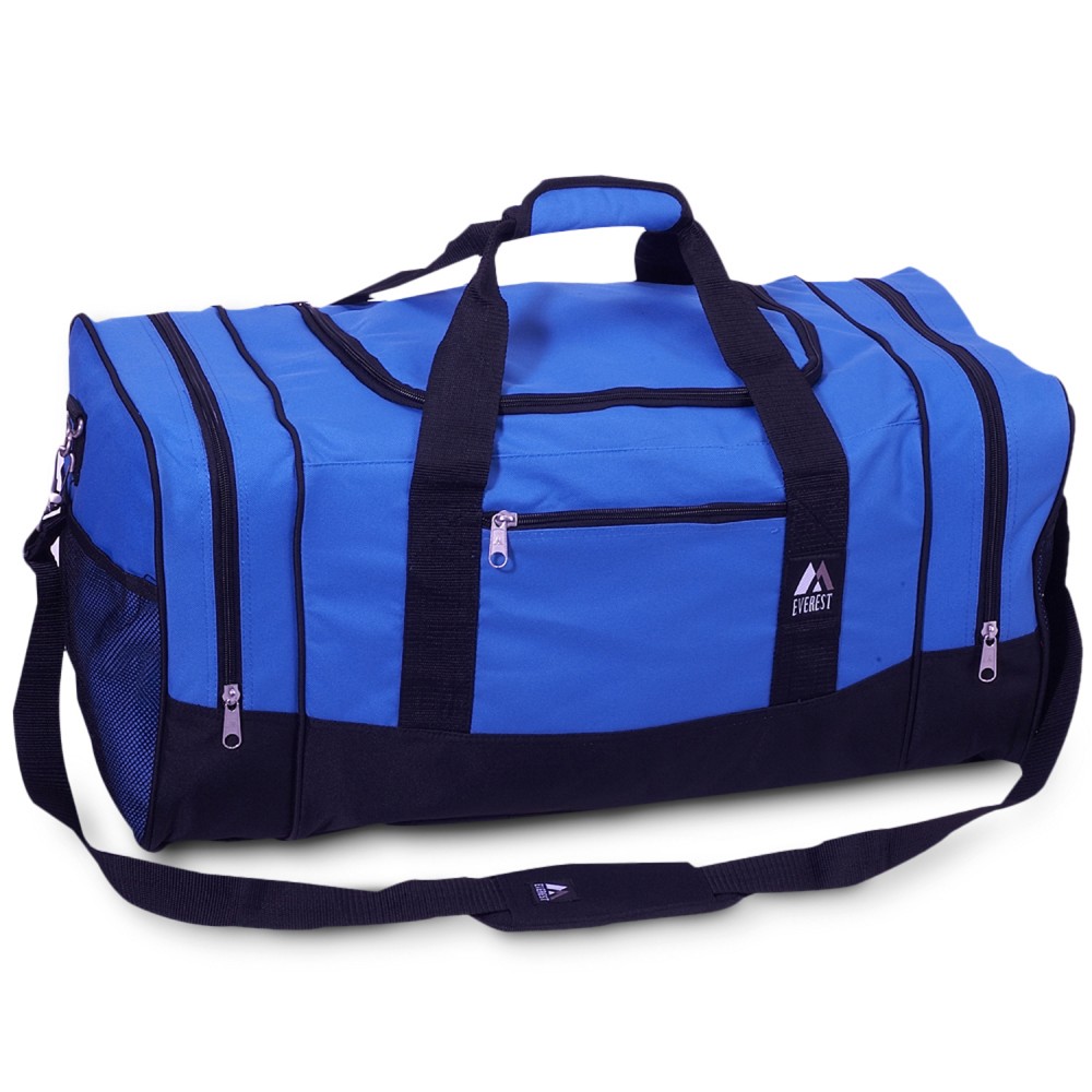 Everest Sporty Gear Bag, Large, Royal Blue/Black with Logo