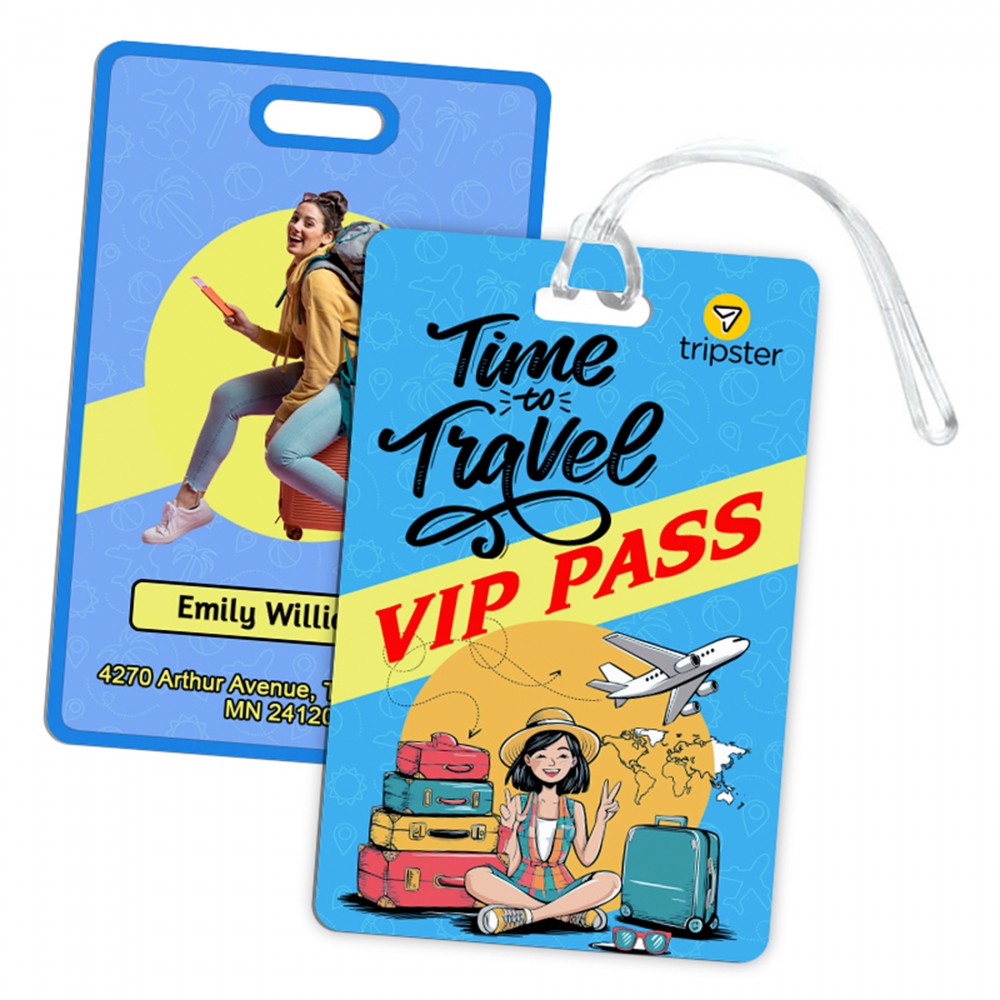 Personalized 2" x 3" Full Color Luggage Tags - 60 Mil Personalized 2" x 3" Full Color Luggage Tags - 60 Mil