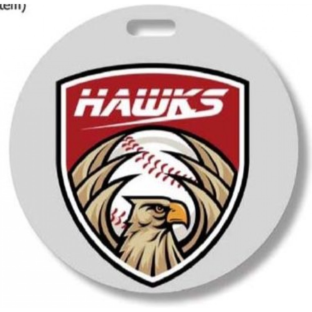 Logo Branded Large Round Bag Tag or Luggage Tag Logo Branded Large Round Bag Tag or Luggage Tag