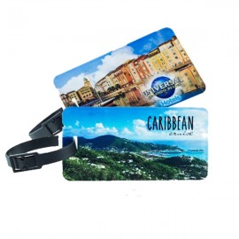 Logo Branded ABS UltraWhite Luggage Tag  Logo Branded ABS UltraWhite Luggage Tag