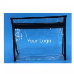 Logo Branded Clear Airline Toiletries Bag with Zipper