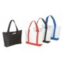 Large Polyester Zipper Tote with Logo
