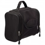 Everest Deluxe Toiletry Bag, Black with Logo