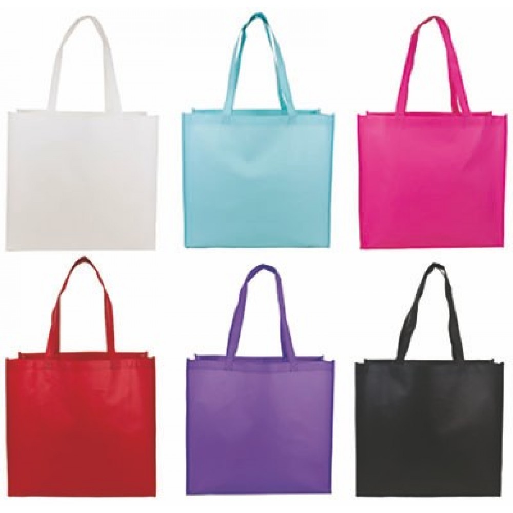Promotional Large Laminated Open Shopping Tote