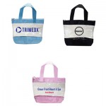 Medium Clear Zipper Tote with Color Trim with Logo