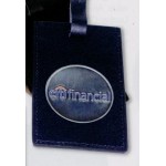 Leatherette Luggage Tag w/ 2" Club Lorente Medallion Custom Printed