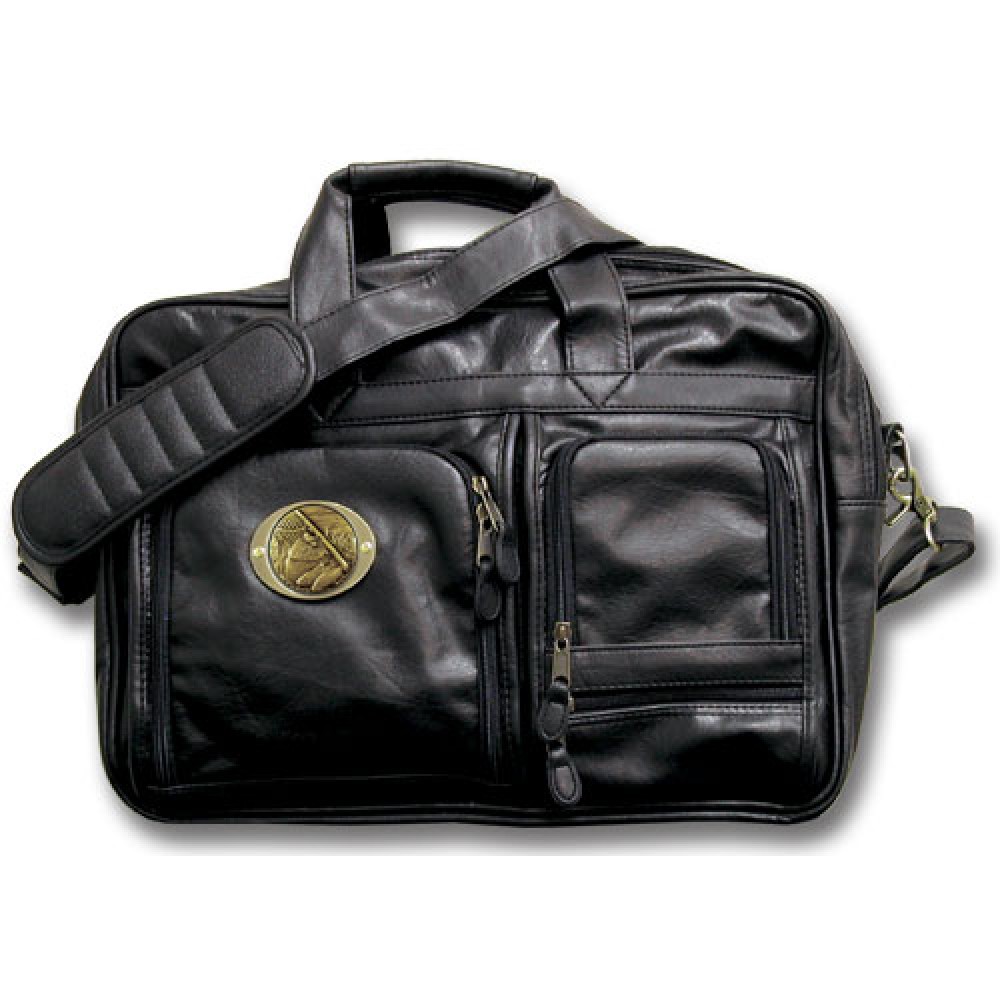 Leatherette Attache W/ Logoed Medallion (Die Struck) Custom Printed Leatherette Attache W/ Logoed Medallion (Die Struck) Custom Printed