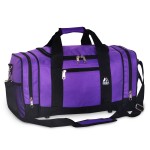 Everest Sporty Duffel Gear Bag, Purple with Logo