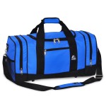 Everest Sporty Duffel Gear Bag, Royal Blue with Logo