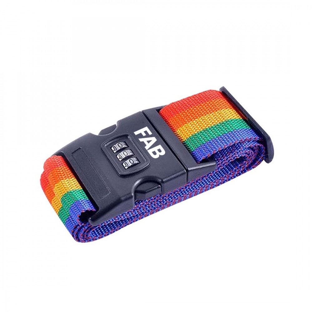 Custom Printed Polyester Luggage Strap with 3-Digit Lock Custom Printed Polyester Luggage Strap with 3-Digit Lock