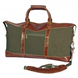 Logo Branded Pine Canyon Leather Duffel Bag
