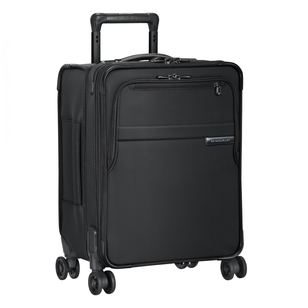 Briggs & Riley Baseline Commuter Expandable Spinner Bag (Black) with Logo Briggs & Riley Baseline Commuter Expandable Spinner Bag (Black) with Logo