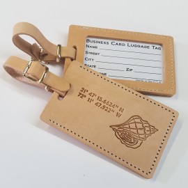 Hot Stamp & Debossed Genuine Leather Luggage Tags with Logo  Hot Stamp & Debossed Genuine Leather Luggage Tags with Logo