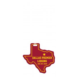 Personalized Luggage Tag - Texas Full Color on White Vinyl  Personalized Luggage Tag - Texas Full Color on White Vinyl