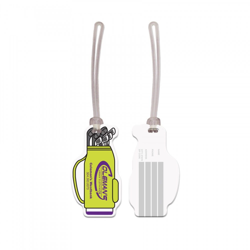 Custom USA Made Golf Bag Vinyl Luggage Tag