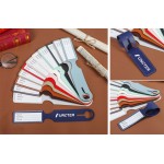 One-Piece Colorful Long Rectangular Shape PU Leather Luggage Tag Personalizable Travel ID Tag with Logo