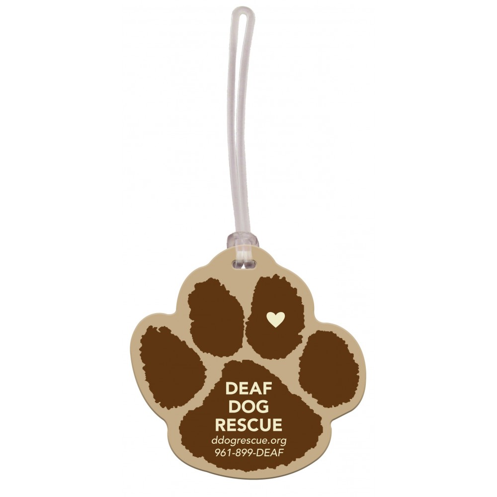 Promotional Custom shaped luggage tag Full Color on colored vinyl Promotional Custom shaped luggage tag Full Color on colored vinyl