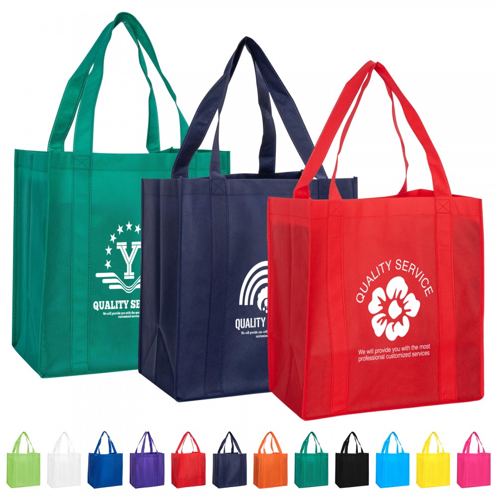 80GSM Large Reusable Non Woven Tote Bags with Logo