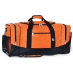 Everest Sporty Gear Bag, Large, Orange/Black with Logo