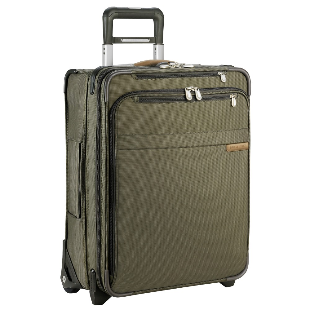 Customized Briggs & Riley Baseline International Carry-On Wide-Body Upright Bag (Olive)