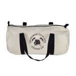 Customized 10oz Natural Canvas Small Barrel Bag - 15" x 8"