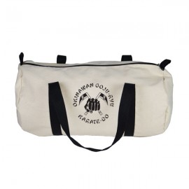 Customized 10oz Natural Canvas Small Barrel Bag - 15" x 8"