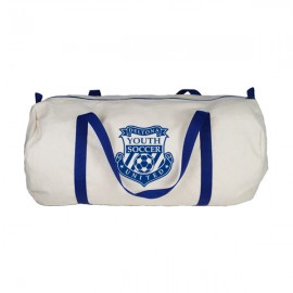 10oz Natural Canvas Large Barrel Bag - 20" x 10" with Logo