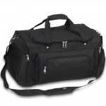 Everest Deluxe Sports Duffel Bag, Black with Logo