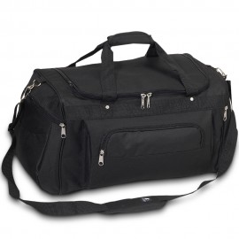 Everest Deluxe Sports Duffel Bag, Black with Logo  Everest Deluxe Sports Duffel Bag, Black with Logo
