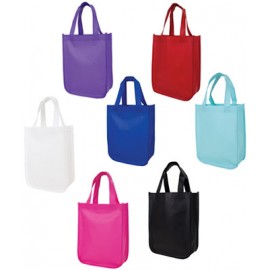 Small Laminated Open Shopping Tote with Logo
