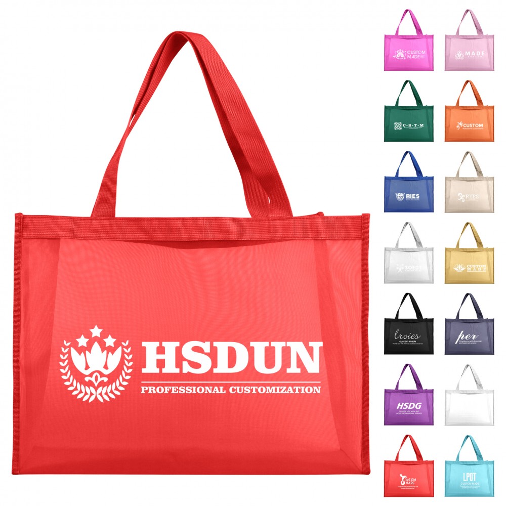 Nylon Mesh Tote Bag with Logo