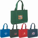19" 600 Denier Polyester Classic Solid Color Tote Bag with Logo