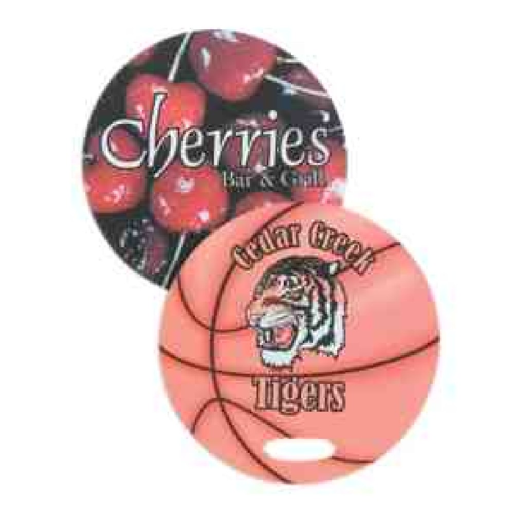 Customized 4 inch Full Color Round Sport Bag Tag