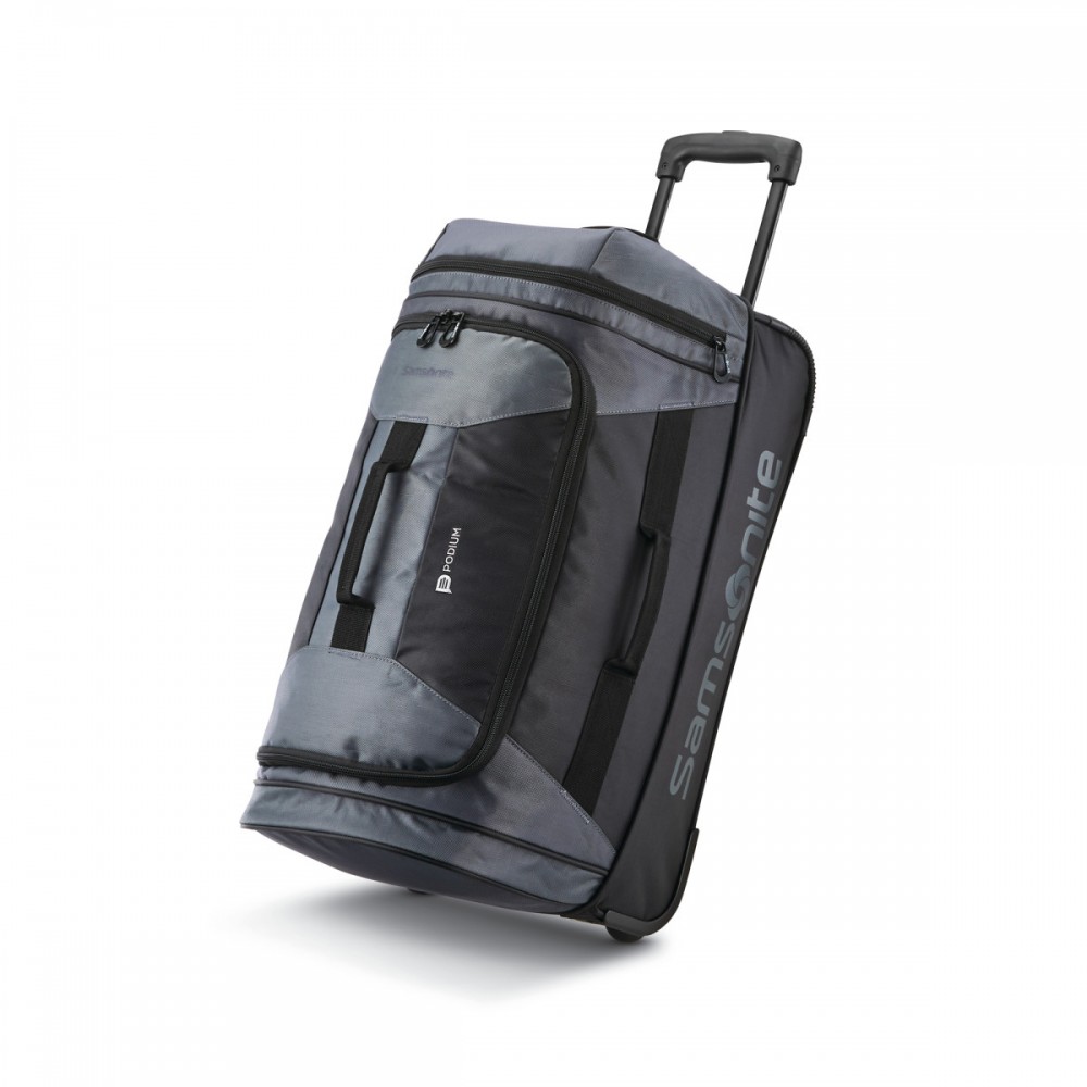 Custom Imprinted Samsonite Andante 2 22" Wheeled Duffel - Riverrock-Black Custom Imprinted Samsonite Andante 2 22" Wheeled Duffel - Riverrock-Black