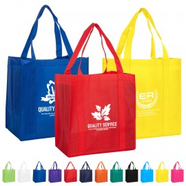 80gsm Grocery Shopping Non-Woven Tote Bag (13" x 15" x 10") with Logo