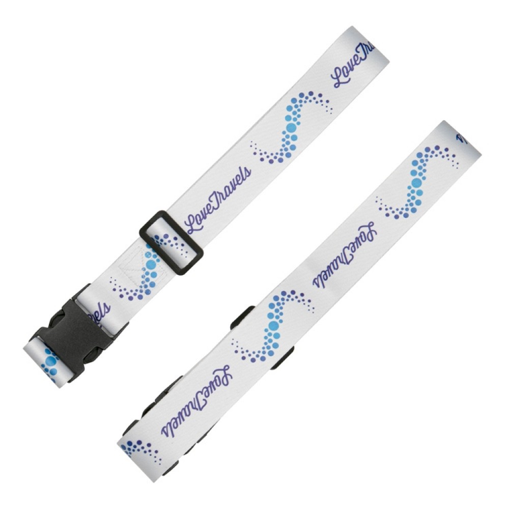 Custom Printed 2" Luggage Strap Side with Release Buckle Custom Printed 2" Luggage Strap Side with Release Buckle