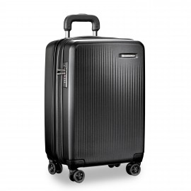 Briggs & Riley Sympatico Domestic Carry-On Expandable Spinner Bag (Black) with Logo  Briggs & Riley Sympatico Domestic Carry-On Expandable Spinner Bag (Black) with Logo