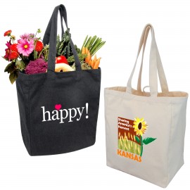 Large Market Square Canvas Tote with Logo  Large Market Square Canvas Tote with Logo