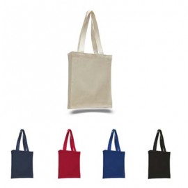 12oz Cotton Canvas Solid Color Book Tote with Logo